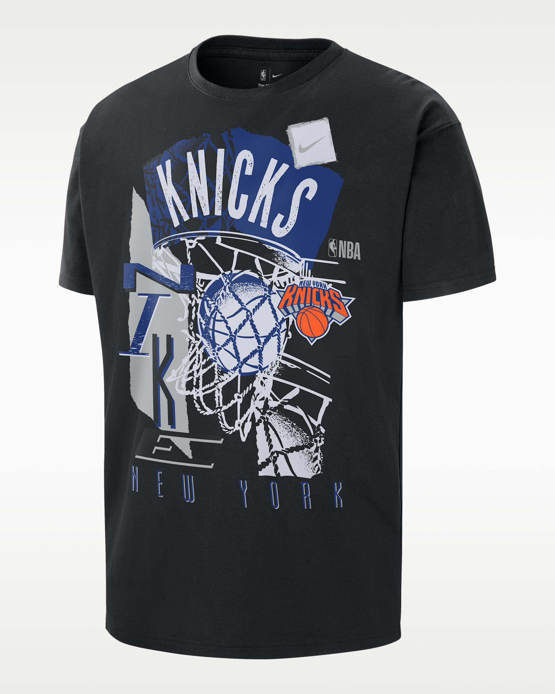 T-shirt NBA Nike Vintage New York Knicks Courtside para homem. Nike PT